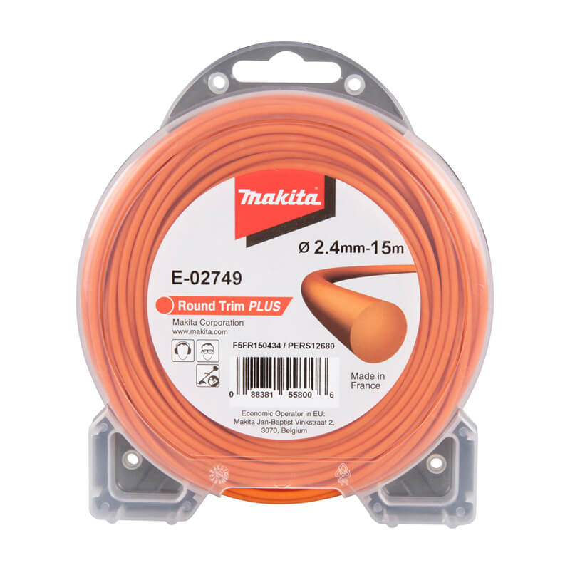 Bobina Fio De Nylon Redondo 2,4mm 15M Makita E-02749