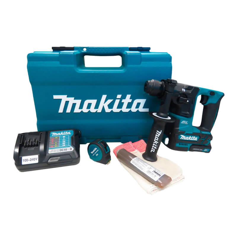 Martelete Rotativo à Bateria e 61 Acessórios Makita HR166DWAX1