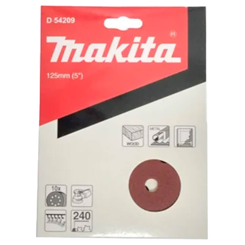 Disco de Lixa 125mm Grao 240 Makita D-54209
