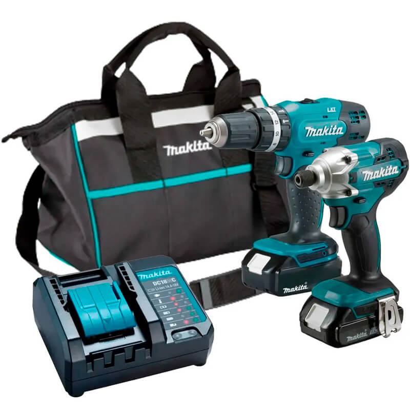 Combo Furadeira e Parafusadeira  Bivolt 18v Makita DLX2336Y01