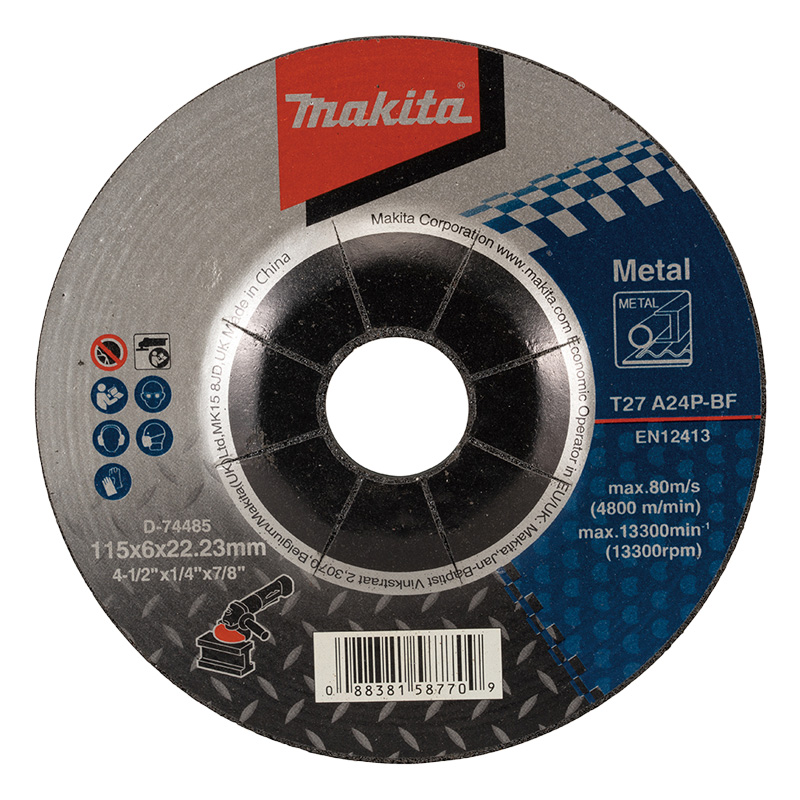 Disco de Desbaste Metal 115x6.0 Makita D-74485