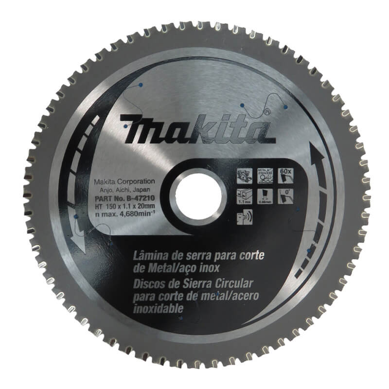 Lamina De Serra TCT 150mm X 20mm X 56t Metal Makita B-47210