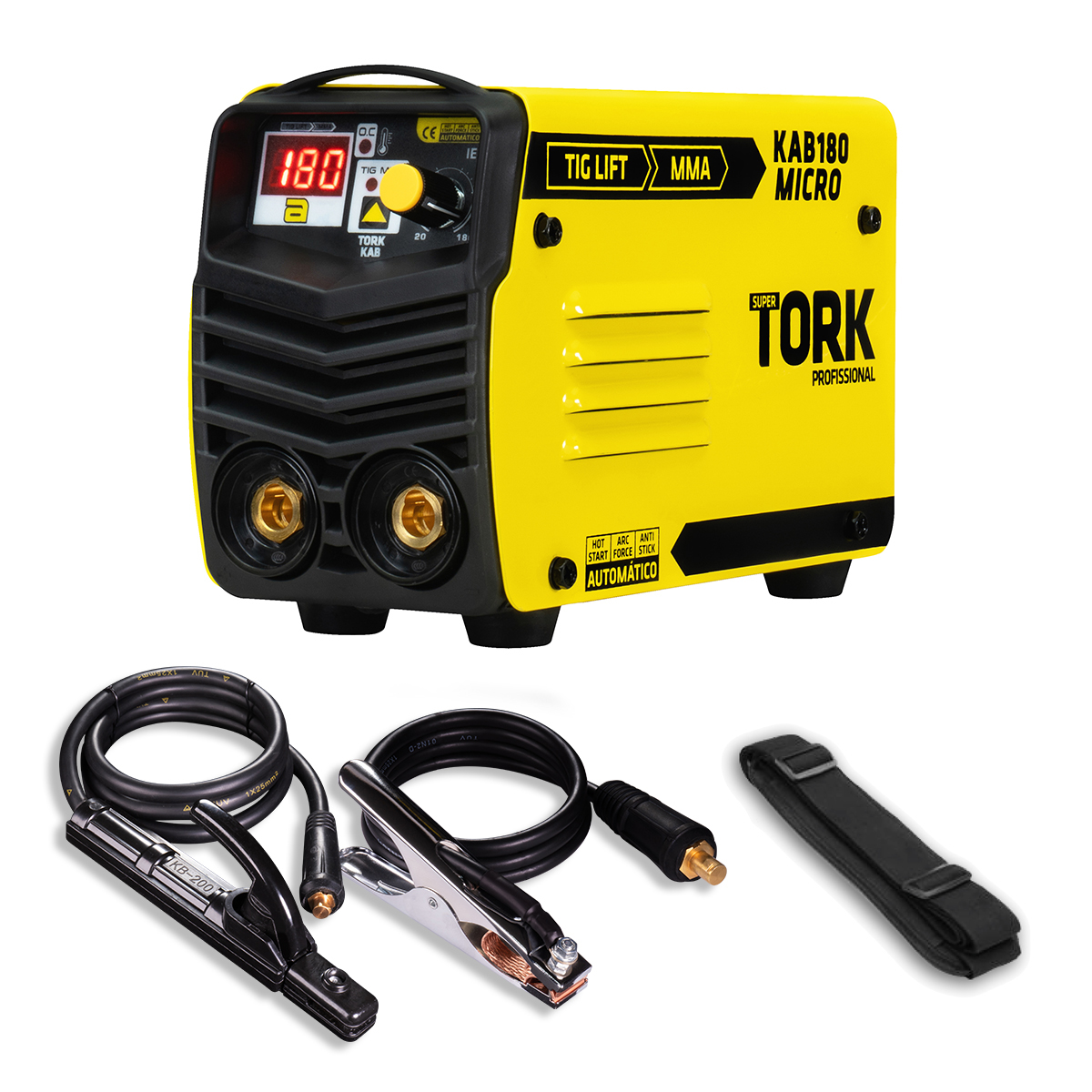 Máquina De Solda Tork Inversora 220v Kab Micro 180 Amperes 2 Em 1